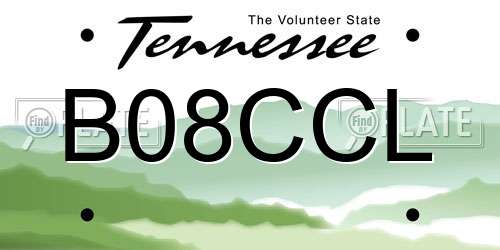 B08CCL Tennessee License Plate