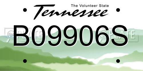 B09906S Tennessee License Plate