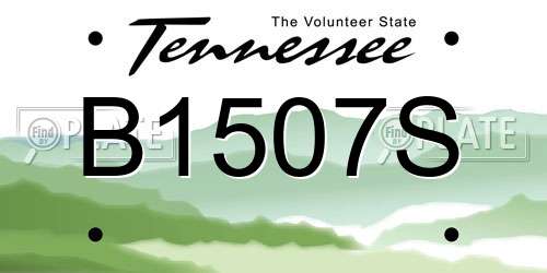 B1507S Tennessee License Plate