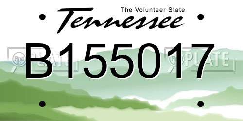 B155017 Tennessee License Plate