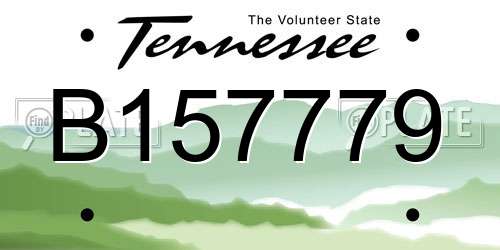 B157779 Tennessee License Plate