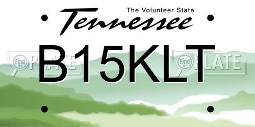 B15KLT Tennessee License Plate