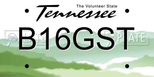 B16GST Tennessee License Plate