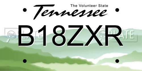 B18ZXR Tennessee License Plate