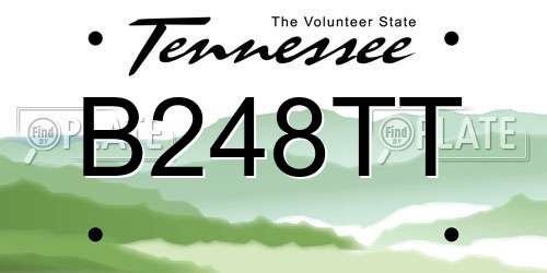 B248TT Tennessee License Plate