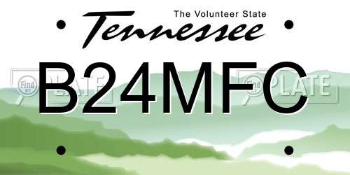 B24MFC Tennessee License Plate