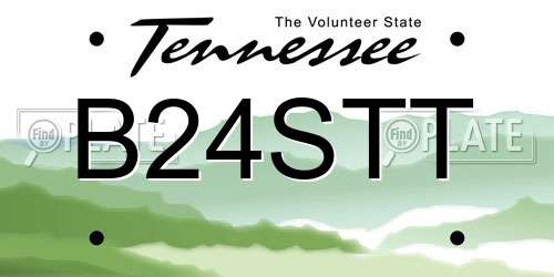 B24STT Tennessee License Plate