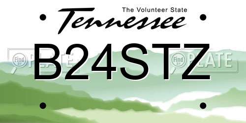 B24STZ Tennessee License Plate