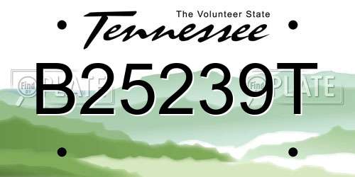 B25239T Tennessee License Plate