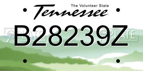 B28239Z Tennessee License Plate
