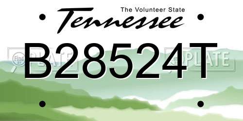 B28524T Tennessee License Plate