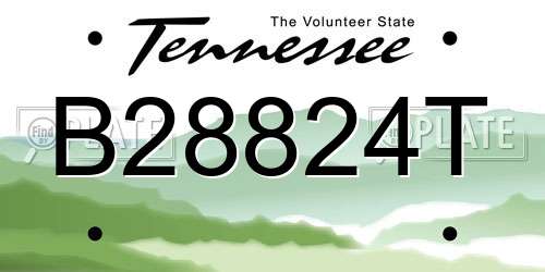 B28824T Tennessee License Plate