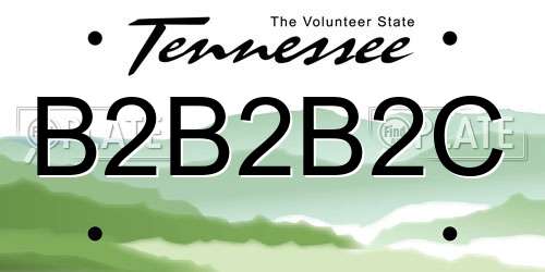 B2B2B2C Tennessee License Plate