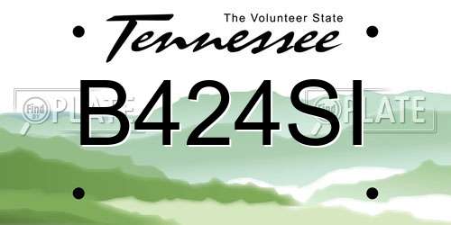 B424SI Tennessee License Plate
