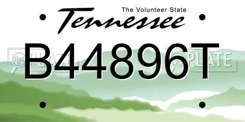 B44896T Tennessee License Plate