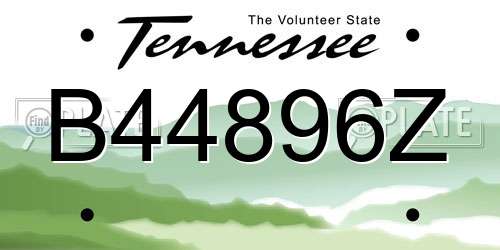 B44896Z Tennessee License Plate