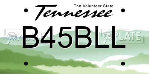 B45BLL Tennessee License Plate