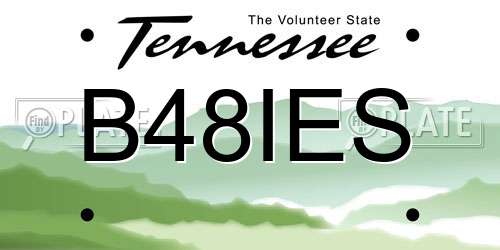 B48IES Tennessee License Plate