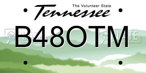 B48OTM Tennessee License Plate