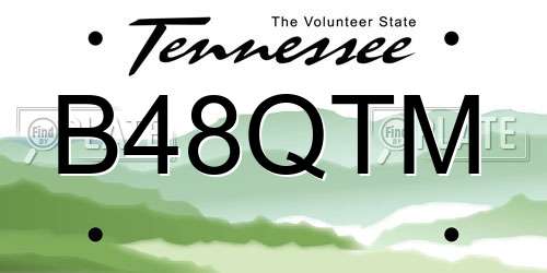 B48QTM Tennessee License Plate