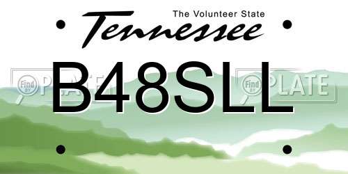 B48SLL Tennessee License Plate