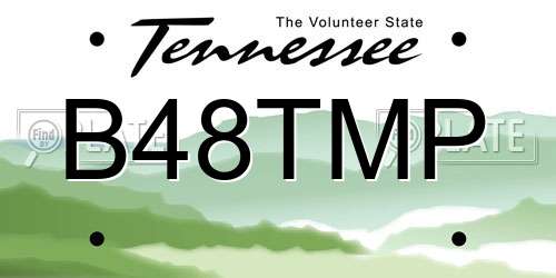 B48TMP Tennessee License Plate