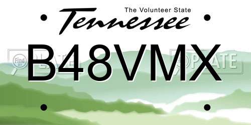 B48VMX Tennessee License Plate