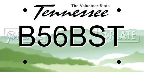 B56BST Tennessee License Plate