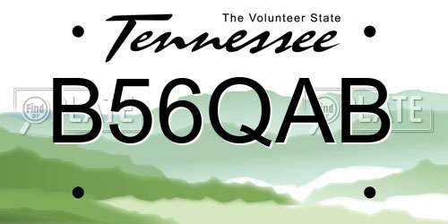 B56QAB Tennessee License Plate