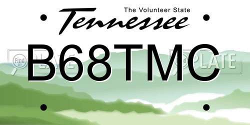 B68TMC Tennessee License Plate