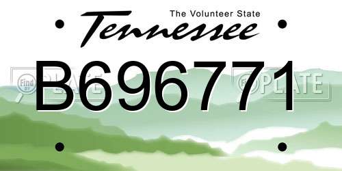 B696771 Tennessee License Plate