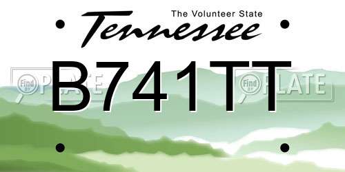 B741TT Tennessee License Plate