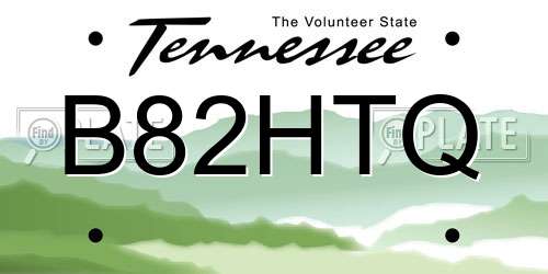 B82HTQ Tennessee License Plate
