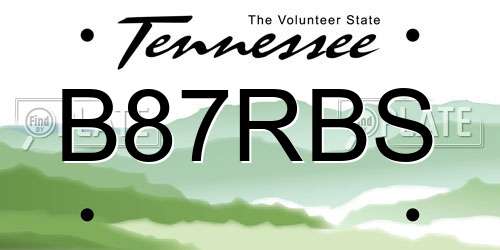 B87RBS Tennessee License Plate