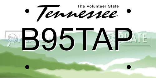 B95TAP Tennessee License Plate
