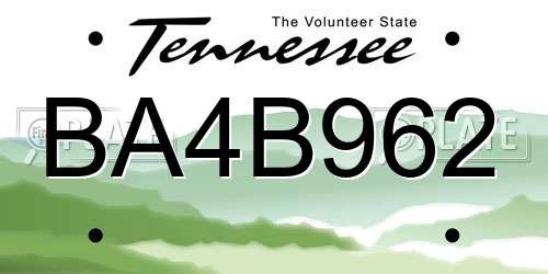 BA4B962 Tennessee License Plate