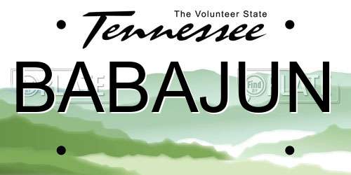 BABAJUN Tennessee License Plate