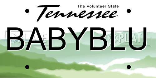 BABYBLU Tennessee License Plate