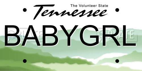 BABYGRL Tennessee License Plate