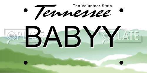 BABYY Tennessee License Plate