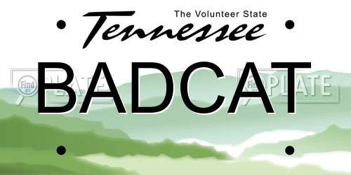 BADCAT Tennessee License Plate