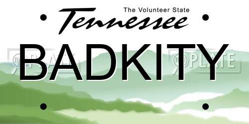 BADKITY Tennessee License Plate