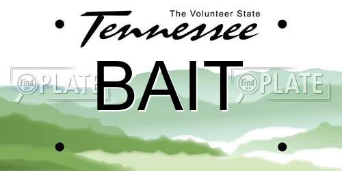 BAIT Tennessee License Plate