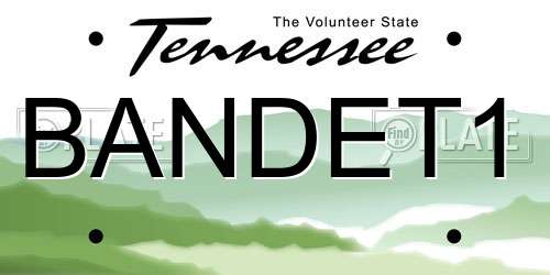 BANDET1 Tennessee License Plate