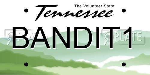 BANDIT1 Tennessee License Plate