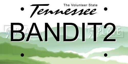BANDIT2 Tennessee License Plate