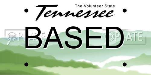 BASED Tennessee License Plate