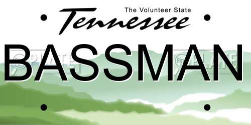 BASSMAN Tennessee License Plate