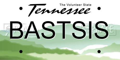 BASTSIS Tennessee License Plate