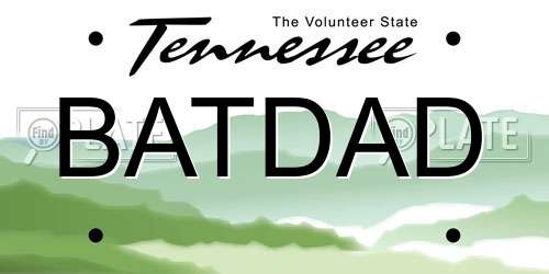 BATDAD Tennessee License Plate